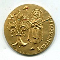 Firenze: medaglia commemorativa del "Fiorino in oro" opus Fascetti, 50mm, gr.39,04