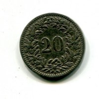 Svizzera, Confederazione: 20 centesimi 1881
