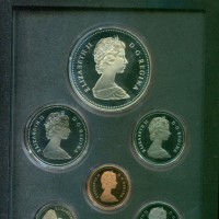 Canada, Elisabetta II (1952-2022): serie zecca 1983-Proof (KM#PS3), nella confezione ufficiale