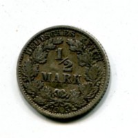 Germania, Guglielmo II (1888-1918): 1/2 marco 1905-J (KM#17)