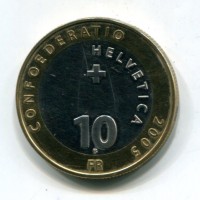 Svizzera, Confederazione: 10 franchi 2005 "Jungfrau"