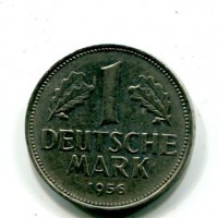 Germania, Rep. Federale (dal 1949): 1 marco 1956-G (KM#110)