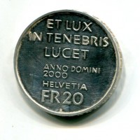 Svizzera, Confederazione: 20 franchi 2000 "Lumen Christi"