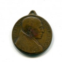 Pio XII (1939-1958): medaglia con i Santi Pietro e Paolo, diametro 24mm, gr.6,5