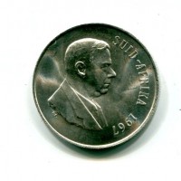 Sud Africa: 1 rand 1967 (KM#72.2)