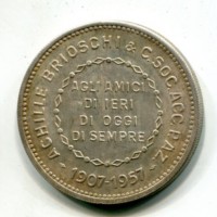 Milano 1905, medaglia "Achille Brioschi e C." diametro 35mm, gr.19,52