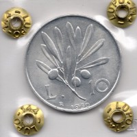Repubblica Italiana (dal 1946): 10 lire 1950 "Ulivo" (Gigante#233), periziata R. Lupo
