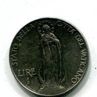 Vaticano, Pio XI (1929-1938): 1 lira 1934-XIII (Gigante#43), macchie verdi