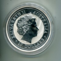 Australia, Elisabetta II (1952-2022): 10 dollari 1999 "Calendario lunare - anno del Coniglio", 10 once