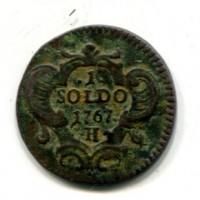 Gorizia, Maria Teresa (1740-1780): 1 soldo 1767-H