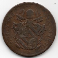 Roma, Pio IX (1846-1870): 2 baiocchi 1851-VI (Gigante#202)
