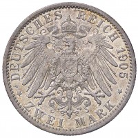 Germania, Prussia, Guglielmo II (1888-1918): 2 marchi 1905 (KM#522)