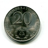 Germania, Rep. Democratica (1949-1990): 20 marchi 1973 (KM#47)