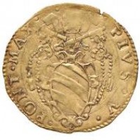 Bologna, Pio V (1566-1572): scudo (Muntoni#46), gr.3,31