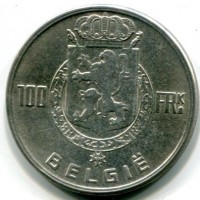 Belgio, Leopoldo III (1934-1950): 100 franchi 1949 (KM#139.1)
