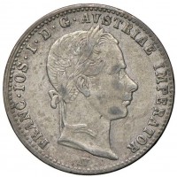 Venezia, Francesco Giuseppe (1848-1866): 1/4 fiorino 1857 (Gigante#93)