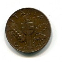 Vittorio Emanuele III (1900-1943): 10 cent. 1938-XVI "Impero", (Gigante#249)