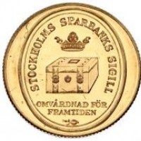 Svezia, Gustaf VI (1950-1973). gettone da 1 miliardo "STOCKHOLMS SPARBANKS SIGILL". grande modulo 33 mm