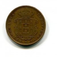 Portogallo, Luiz I (1861-1889): 20 reis 1873 (KM#515)
