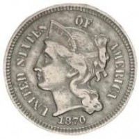 USA: 3 cent. 1870 "Coronet Head" (KM#95)