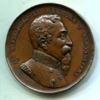 Bersaglieri 1886: medaglia ad "Alessandro La Marmora", diametro 65 mm.

