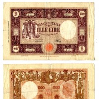 Repubblica: 1.000 lire 12/07/1946 "Grande M" (Gigante,BI#51A), forellini, strappetti
