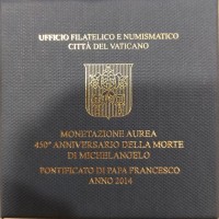 Vaticano, Francesco I (2013-): 50 euro 2014 "450° anniversario della morte di Michelangelo", in confezione originale
