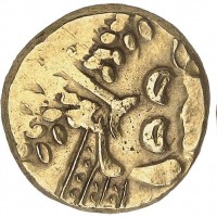 Gallia, Regini e Atrebates (seconda metà I sec a.C.): statere "Westerham sud" (ABC#482; Gouet/Petit#238 questo esemplare), grammi 6.17, mm 19