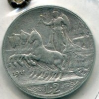 Vittorio Emanuele III (1900-1943): 2 lire 1911 "Quadriga Veloce" (Gigante#98). perizia "C. Varesi"
