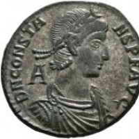 Costante (337-350 d.C.): maiorina "FEL TEMP REPARATIO", zecca di Aquileia (RIC,VIII#118), grammi 5.71, grande qualità con parziale argentatura!