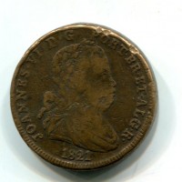 Portogallo, Joao VI (1816-1826): 40 reis 1821 (pataco) (KM#370), colpetti al bordo