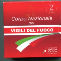 Italia 2020: 2 euro commemorativo "Corpo Nazionale dei Vigili del Fuoco" PROOF, nella confezione ufficiale