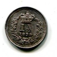 Gran Bretagna, Guglielmo IV (1830-1837): three half pence 1835 (Spink#3839)
