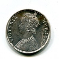 India Britannica, Vittoria (1837-1901): 1 rupia 1900 (KM#492), difetto al tondello