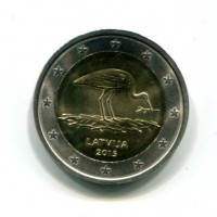 Lettonia 2015: 2 euro commemorativo "Cicogna Nera"
