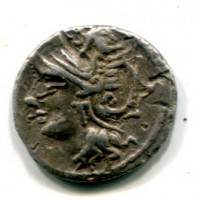 Appuleia, Lucius Appuleius Saturninus (104 a.C.): denario (Crawford#317/3a), lettera "E"