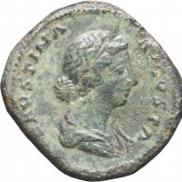 Faustina II (147-175 d.C.): asse "IVNO" (RIC#1647), grammi 11.66, mm 26.5