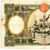 Regno, Vittorio Emanuele III: 1000 lire 12/12/1934 "Regine Del Mare" (Gigante#44d), fori di spillatura, macchie.
