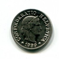 Svizzera, Confederazione: 5 centesimi 1939