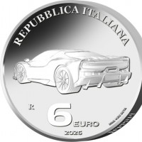 Italia 2026: trittico di monete da 6 euro "Serie Eccellenze Italiane: FERRARI", in confezione originale