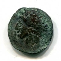 Sardo-Puniche (264-241 d.C.): bronzo di tipo C (Piras#74), puntino davanti al cavallo, 28mm 
