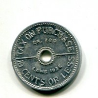USA, Washington: tax token 1935 10 cent