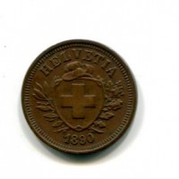 Svizzera, Confederazione: 1 rappen 1890