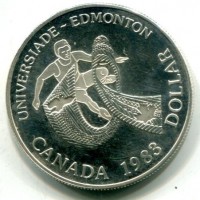 Canada, Elisabetta II (1952-2022): 1 dollaro 1983 "Edmonton" (KM#138)
