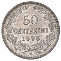 San Marino: 50 cent 1898 (Gigante#29), conservazione eccezionale con patina