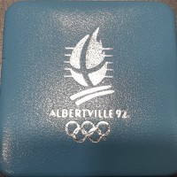 Francia, Quinta Repubblica (dal 1959): 100 franchi 1989 "Olimpiadi invernali Albertville 1992-Sci" (Gadoury#C1), in confezione originale