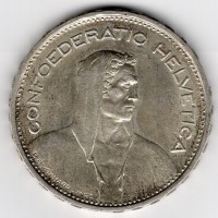 Svizzera, Confederazione: 5 franchi 1932
