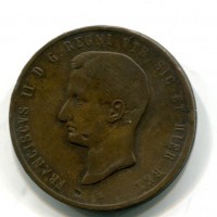 Napoli, Ferdinando II (1830-1859): 10 tornesi 1859 (Gigante#4)