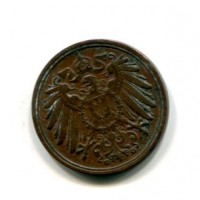 Germania, Guglielmo II (1888-1918): 1 pfennig 1900-G (KM#10)