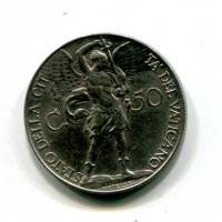 Vaticano, Pio XI (1929-1938): 50 centesimi 1936-XV (Gigante#54)
